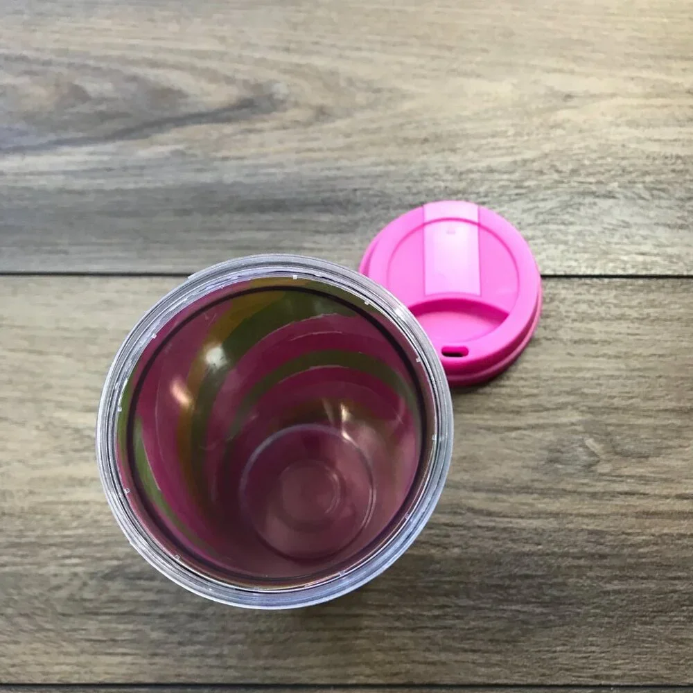 Lilly Pulitzer All Nighter Tumbler Travel Mug Cup Screw Lid Pink Flamingos 16oz.